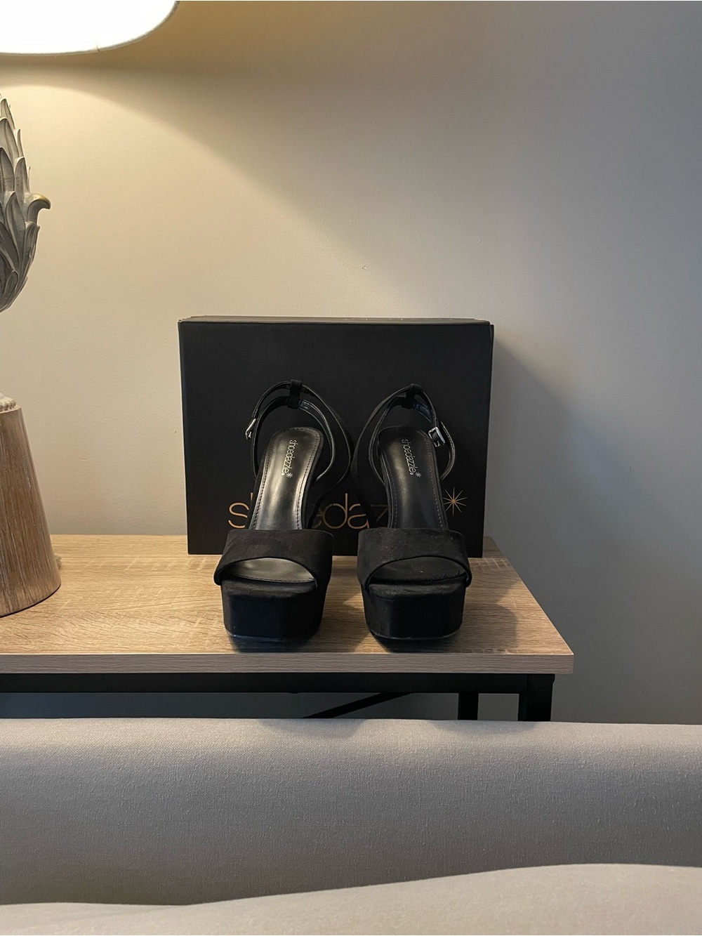 Shoe Dazzle Black Women's Platform Sandals
